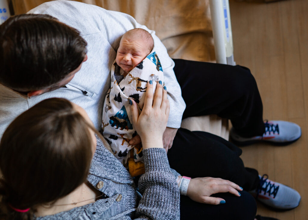 New family in Spokane Fresh 48 Newborn session